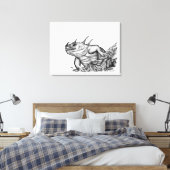Drache auf dem Felsen Leinwanddruck (Insitu (Schlafzimmer))
