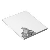Drache auf dem Felsen Notizblock (angewinkelt)