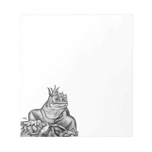 Drache auf dem Felsen Notizblock (Vorderseite)