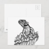 Drache auf dem Felsen Postkarte (Vorne/Hinten)