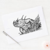 Drache auf dem Felsen Rechteckiger Aufkleber (Umschlag)