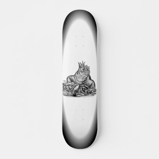 Drache auf dem Felsen Skateboard (Vorne)