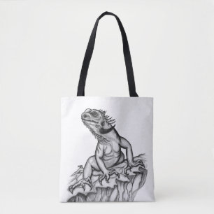 Drache auf dem Felsen Tasche