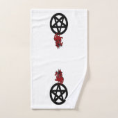 Drache auf einem Pentagramm Handtuchhalter-Set Badhandtuch Set (Handtuch)