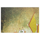 Drache auf einer orangefarbenen Textur Stoff (Fat Quarter (45,7 x 55,9 cm))