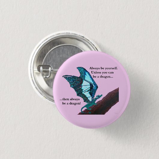 Drache auf Niederlassung Button (Vorne & Hinten)