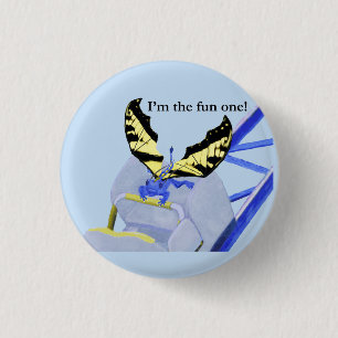 Drache auf Rollen-Untersetzer Button