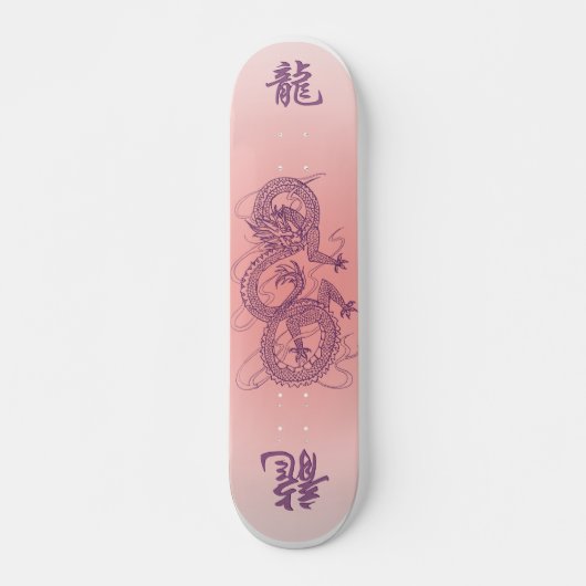 DRACHE AUF ROSA SKATEBOARD (Vorne)
