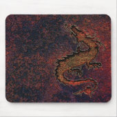 Drache auf rostigem metallischem Hintergrund Mousepad (Vorne)