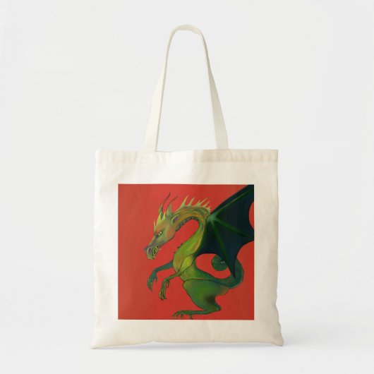 Drache auf Rot Tragetasche (Vorne)