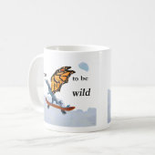 Drache auf Skateboard Kaffeetasse (Vorderseite Links)