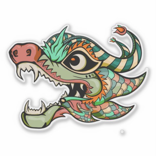 Drache Aufkleber (Vorderseite)