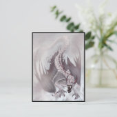 Drache aus Eis und Schnee Postkarte (Stehend Vorderseite)