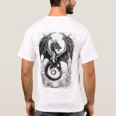 "Drache aus unlackiertem Schiefer: Emblem der Ewig T-Shirt (Rückseite)