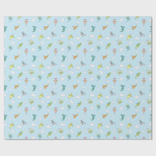 Drache-Baby-Packpapier Geschenkpapier (Flach)