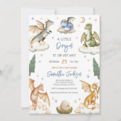 Drache Baby Shower Einladung (Vorderseite)