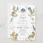 Drache Baby Shower Einladung (Vorderseite)