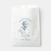 Drache Baby Shower Junge Blau Schlüpft bald Geschenktütchen (Vorderseite)