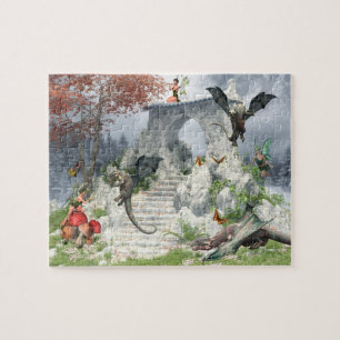 Drache Babys und Feen Fantasie Puzzle