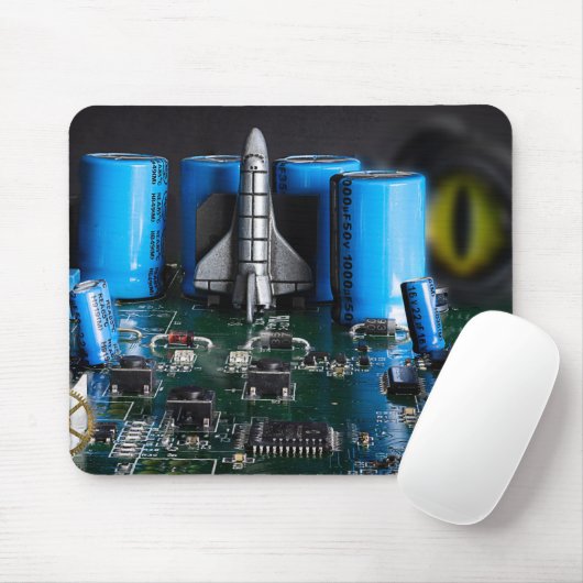 Drache beim Start des Space Shuttle Mousepad (Mit Mouse)