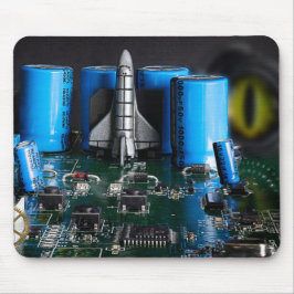 Drache beim Start des Space Shuttle Mousepad