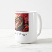 Drache benutzerdefinierter Text Kaffeetasse (VorderseiteRechts)