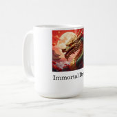 Drache benutzerdefinierter Text Kaffeetasse (Vorderseite Links)