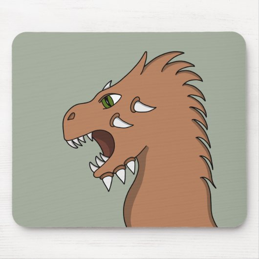 Drache bereitet sich auf Feueratmung vor Mousepad (Vorne)
