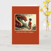 Drache Bilderbuch Karte (Gelbe Blume)