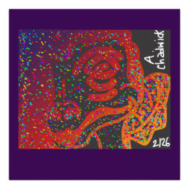 Drache Blume Fotodruck