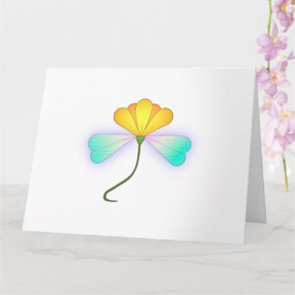 Drache Blume Karte