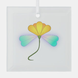 Drache Blume Ornament Aus Glas