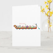 Drache-Boot - Feuer-Drachen Karte (Gelbe Blume)