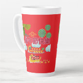 Drache Boot Harmonie hellrot Milchtasse (Linke Ecke)