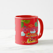 Drache Boot Harmonie hellrot Tasse (VorderseiteRechts)