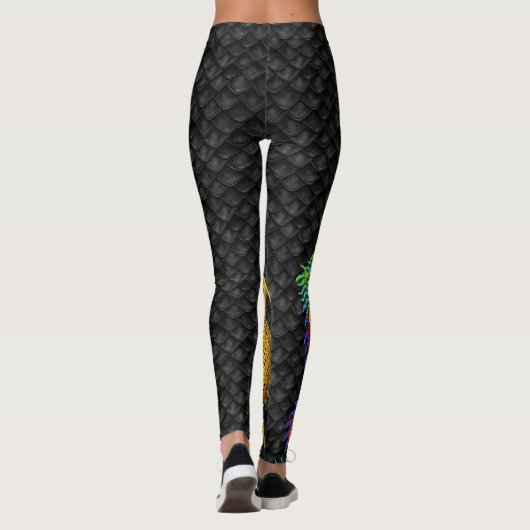 Drache-Boot Legging großer Golddrache Leggings (Rückseite)
