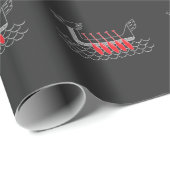 Drache-Boots-Crew-Rudersport-Reihen-Sport Geschenkpapier (Rolleneckpunkt)