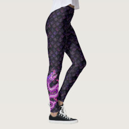 Drache-Boots-Leggings-großer rosa Drache Leggings