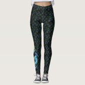 Drache-Boots-Leggings-kleiner blauer Drache Leggings (Vorderseite)