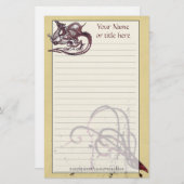 Drache-Briefpapier Briefpapier (Vorne/Hinten)