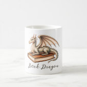 Drache Buch Fantasy Leser-Geschenk Kaffeetasse (Mittel)