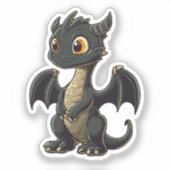 Drache Cartoon Aufkleber (Vorderseite)