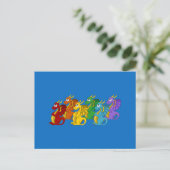 Drache Cartoon Postkarte (Stehend Vorderseite)