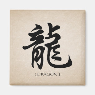Drache-chinesischer Tierkreis-Zeichen-Symbolmagnet Magnet