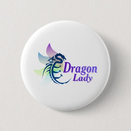 Drache-Dame Button (Vorderseite)