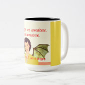 Drache-Dame Zweifarbige Tasse (VorderseiteRechts)