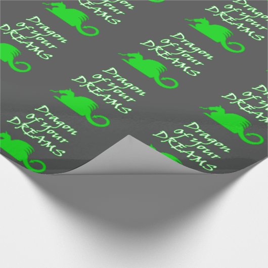 Drache deiner Träume (weiß) Geschenkpapier (Ecke)
