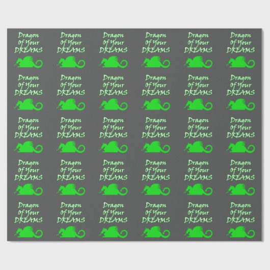 Drache deiner Träume (weiß) Geschenkpapier (Flach)