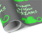 Drache deiner Träume (weiß) Geschenkpapier (Rolleneckpunkt)