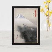 Drache, der auf schöner Kunst Himmels-Ogatas Gekko Karte (Gelbe Blume)